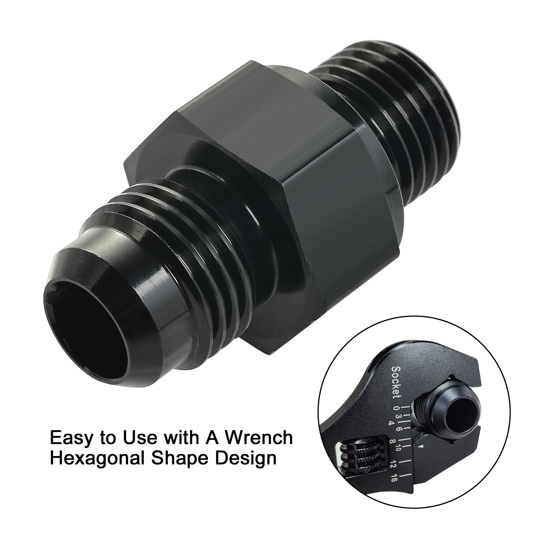 EVIL ENERGY adapter next to wrench showing scale and compact durable aluminum construction