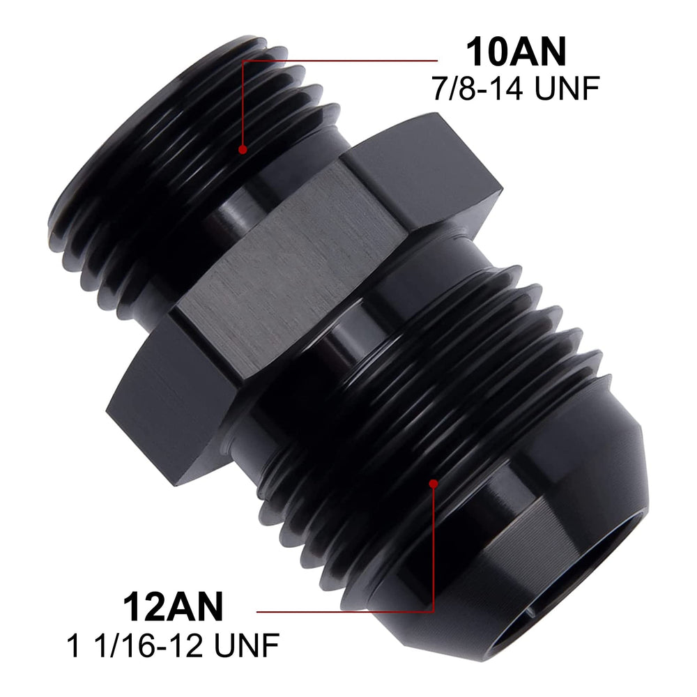 EVIL ENERGY thread closeup highlighting 12AN flare threads and precise machining benefits