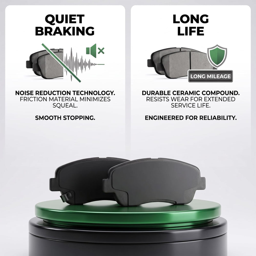 evkingauto brake pads beside ruler showing scale for correct part selection