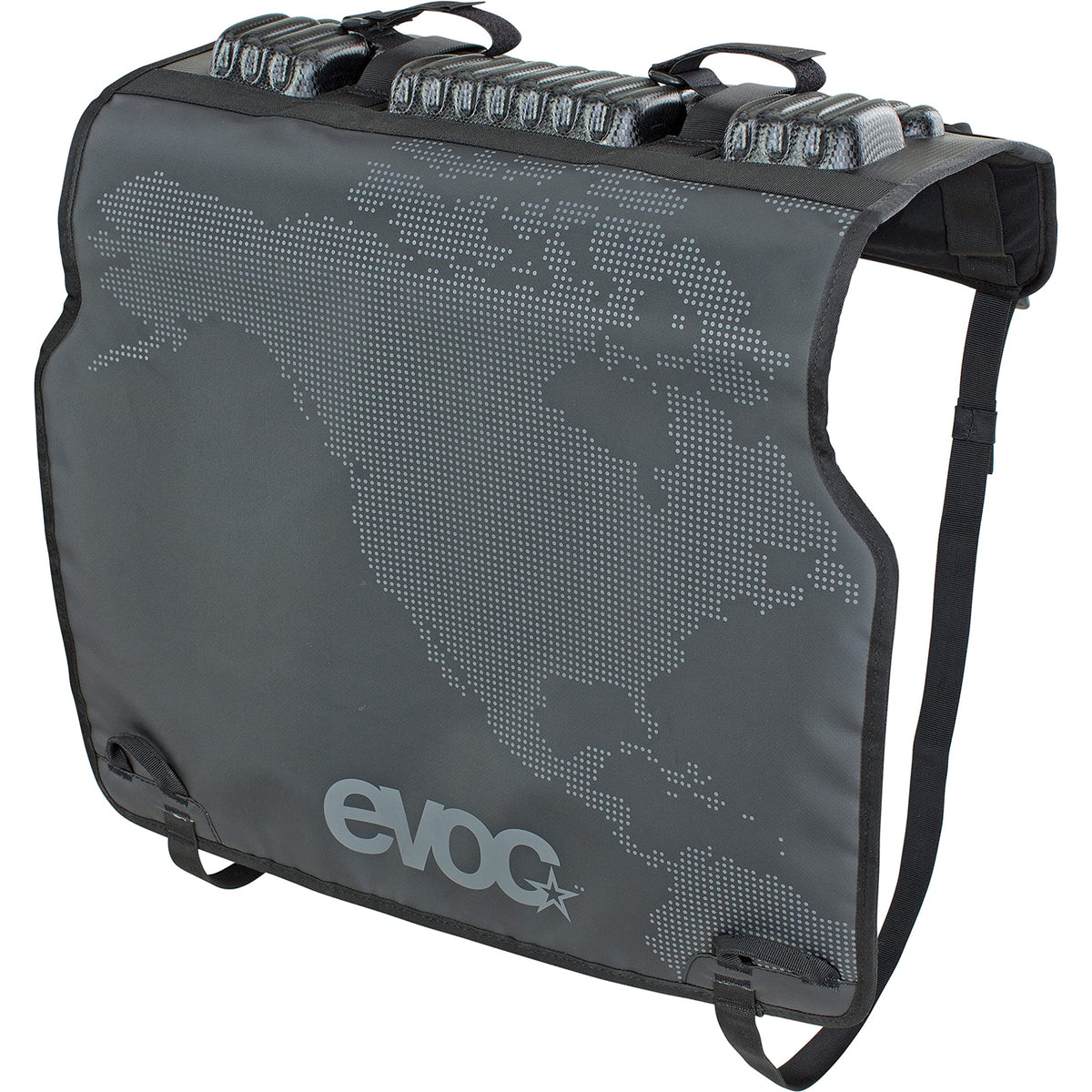 EVOC tailgate pad duo front view showing full coverage and durable finish for protection
