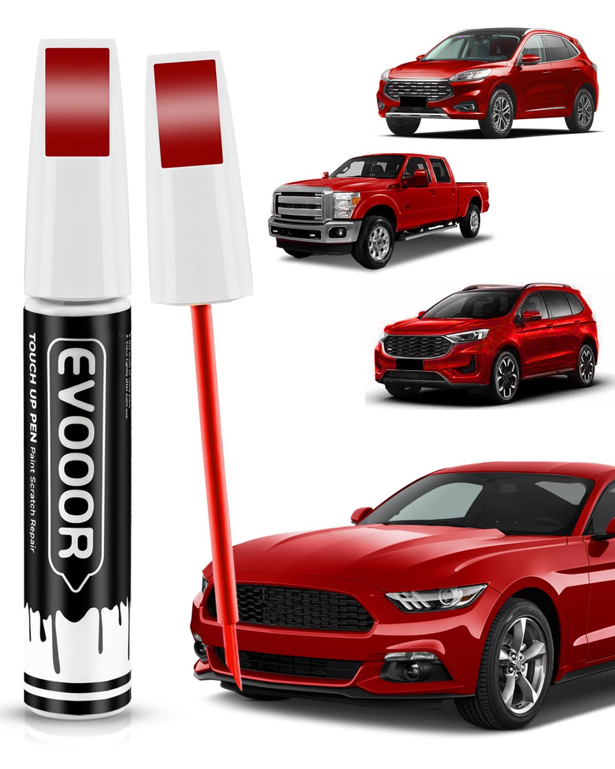 EVOOOR front packaging showing PQ Race Red and product benefits