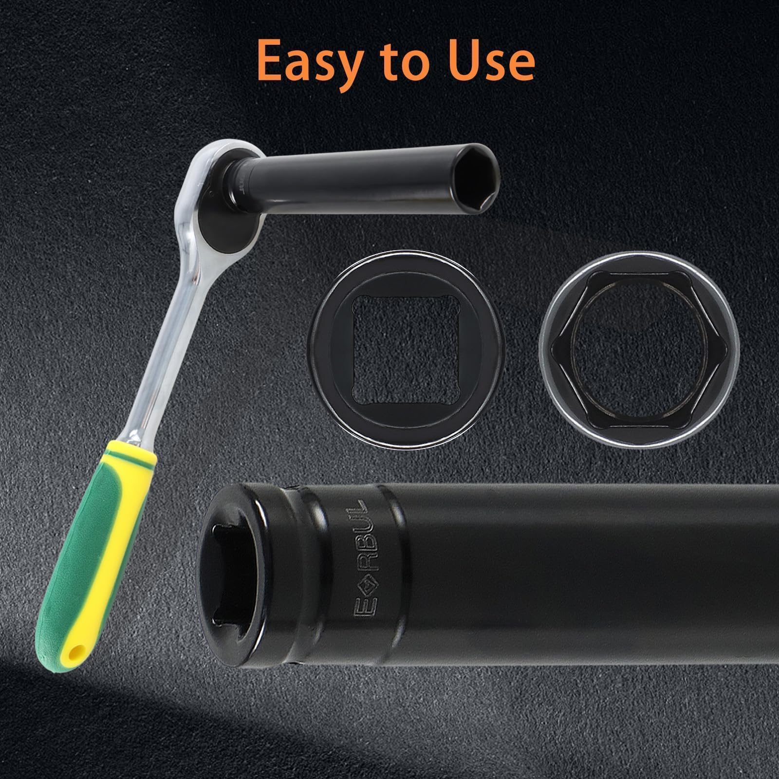 EVRBUL socket next to ruler showing 3/4" size and depth for quick scale reference