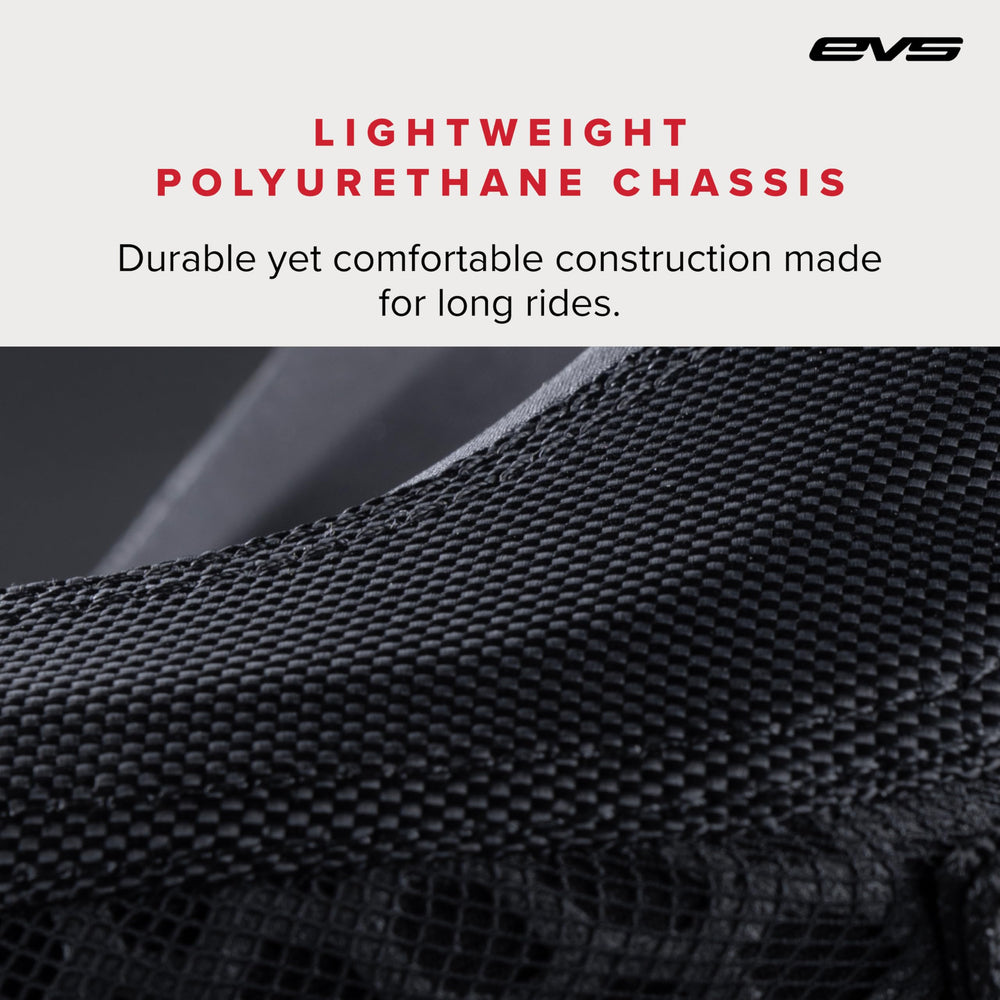 EVS R2 paired with helmet and chest protector for integrated protection