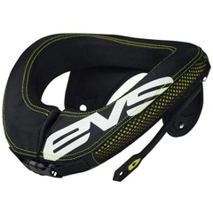 EVS R3 collar front view showing low-profile shape and secure fit