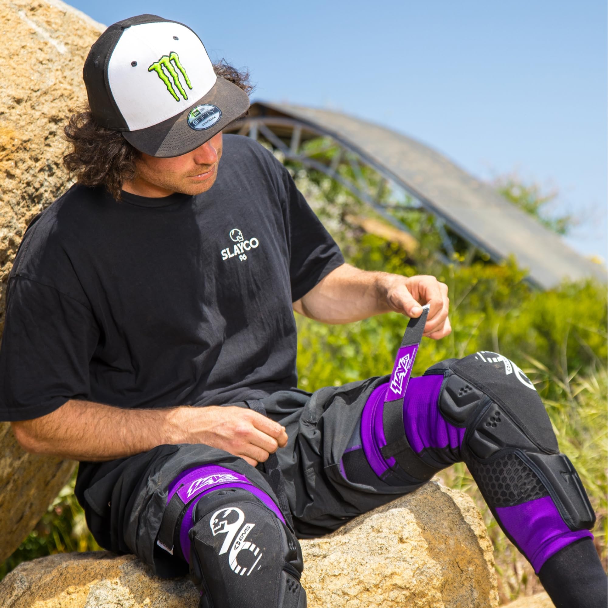 EVS Slayco96 side profile highlighting molded bio-foam for impact dispersion