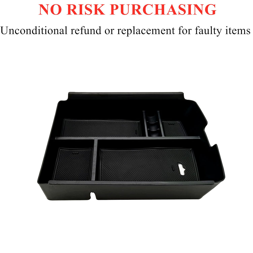 EVTIME product box with included console tray and four non-slip mats for easy setup