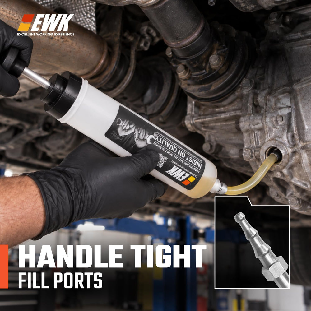 EWK double O-ring piston closeup ensuring steady vacuum and minimized backflow