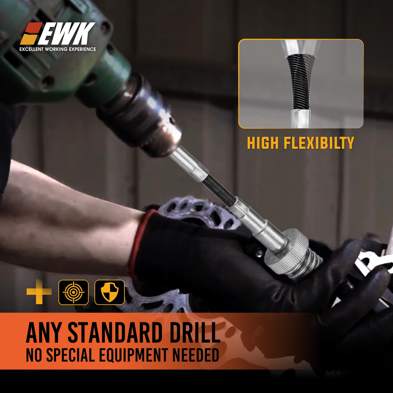 EWK hone in use inside engine cylinder illustrating effective deglazing