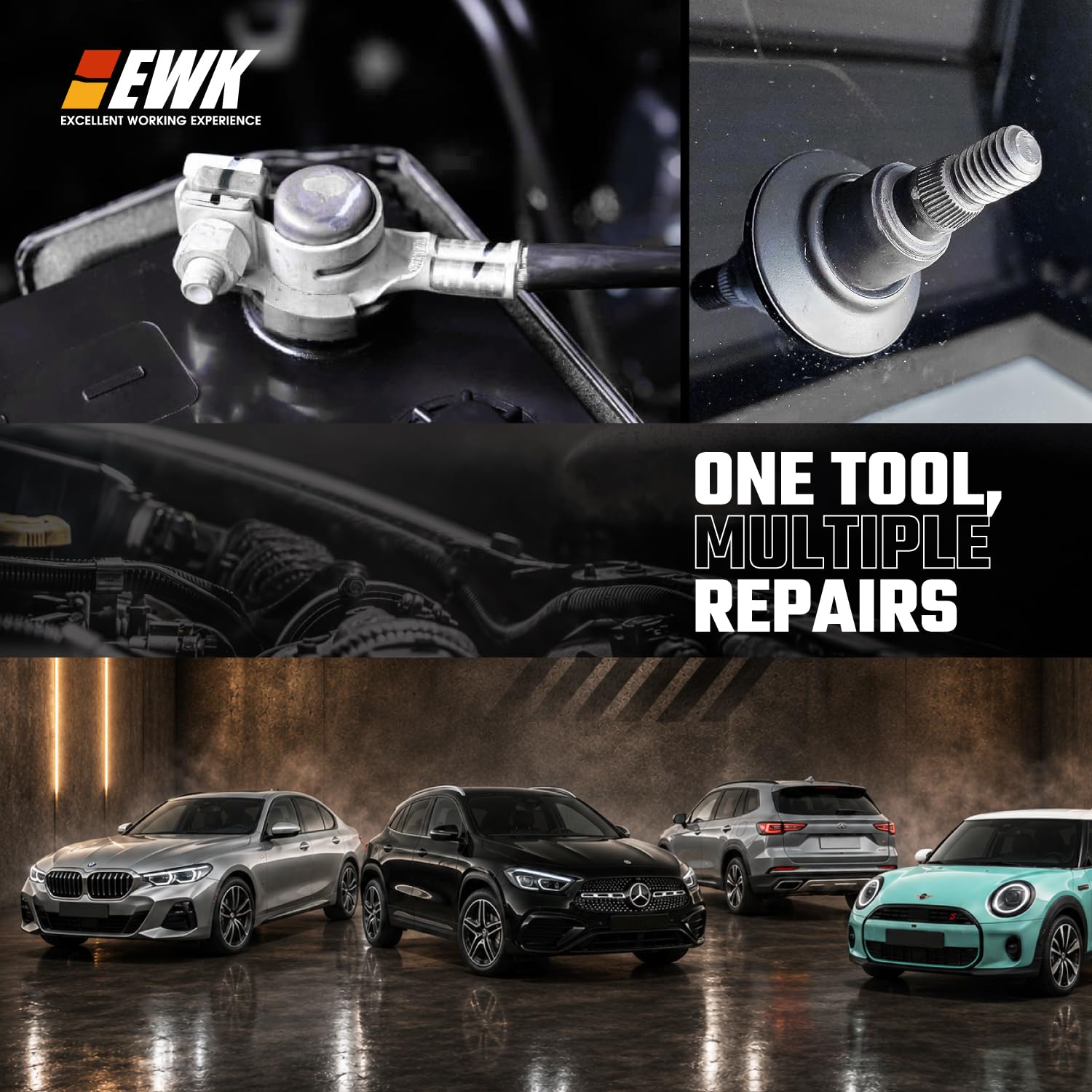 EWK in use removing a wiper arm protecting the windshield