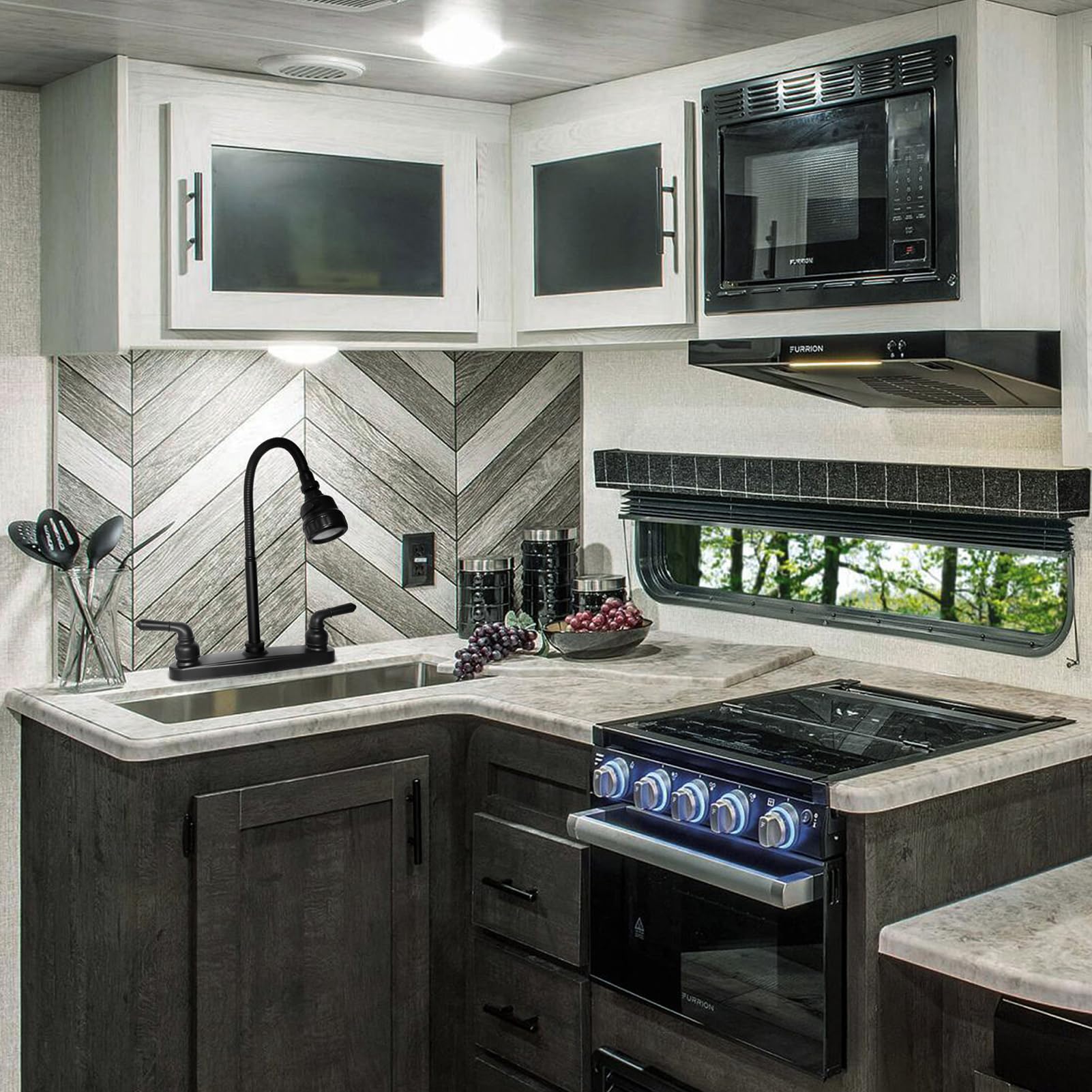 EXCELFU installed in a camper kitchen highlighting practical mobile use