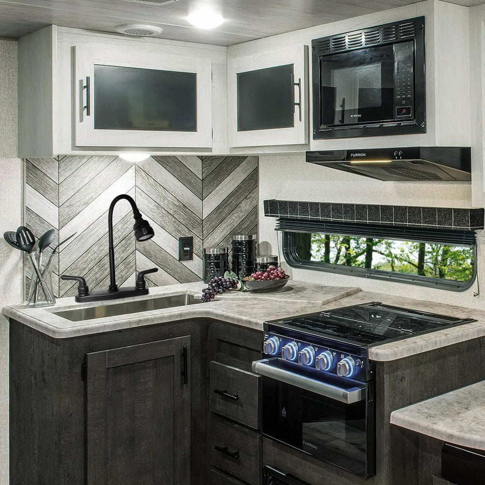 EXCELFU installed in a camper kitchen highlighting practical mobile use