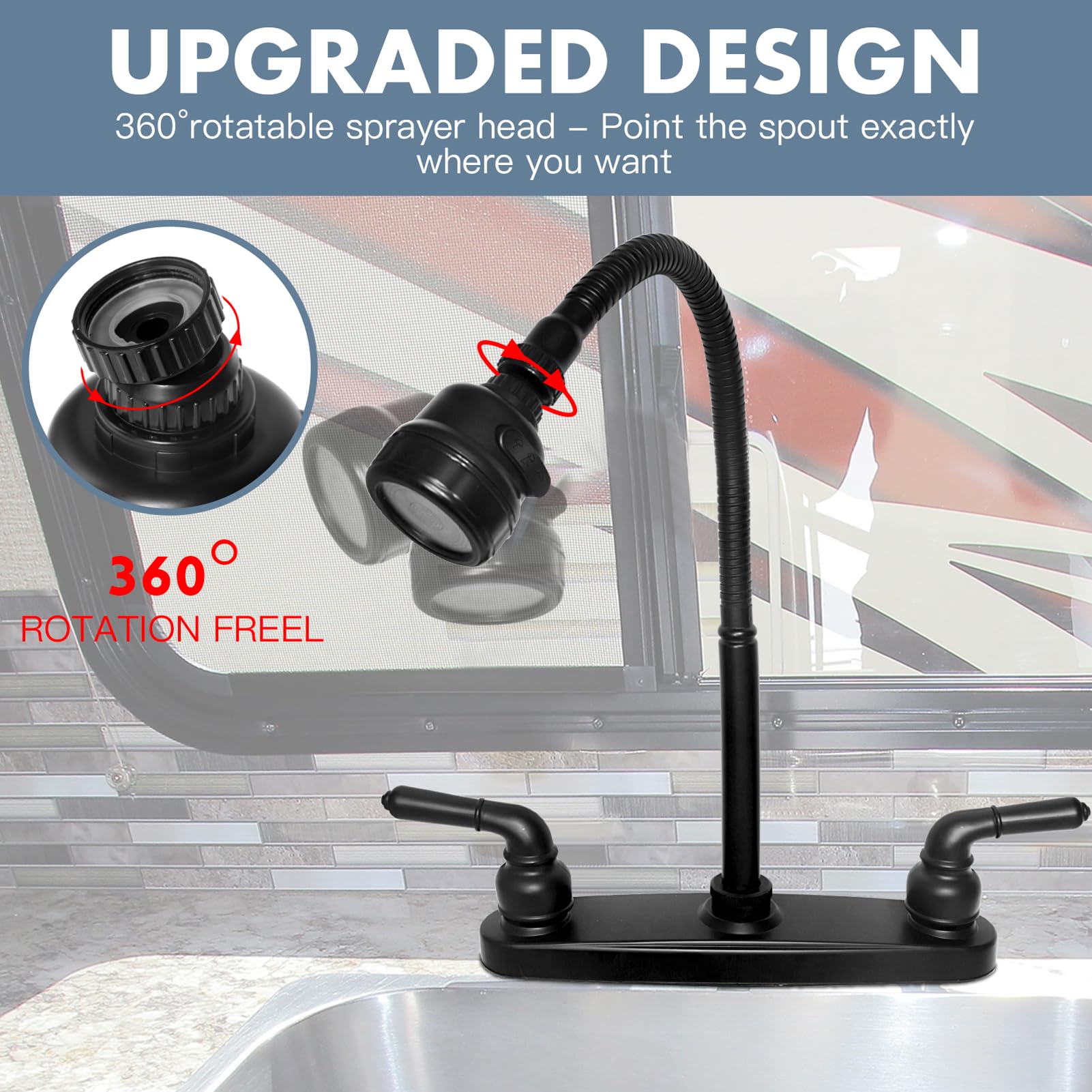 EXCELFU nozzle demonstrating spray and stream modes for versatile rinsing