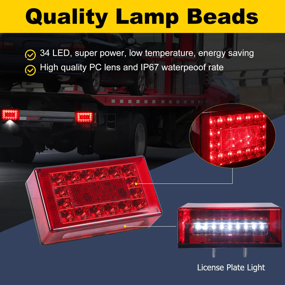 EXERAUO license plate bracket attached to left tail light providing plate illumination compliance