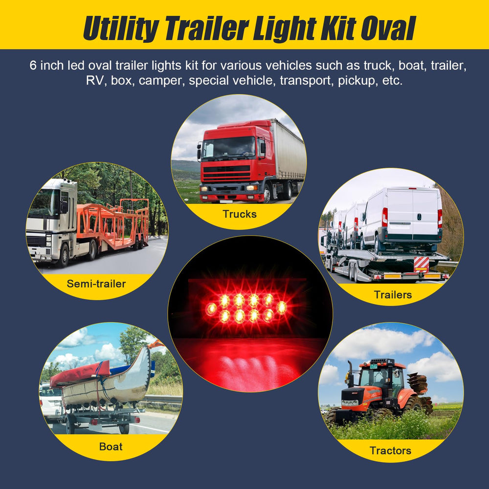 EXERAUO trailer at night with LEDs illuminated, improves rear visibility
