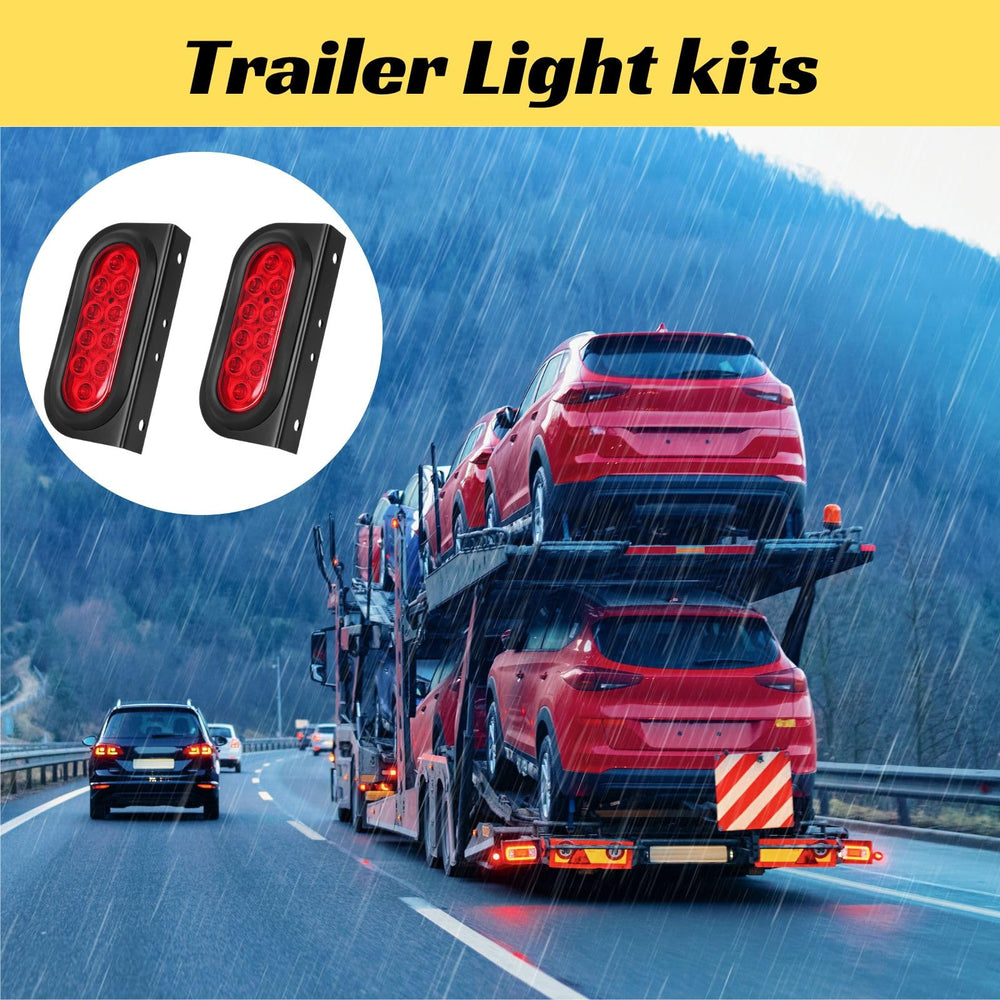 EXERAUO trailer lights installed on utility trailer showing improved road signaling