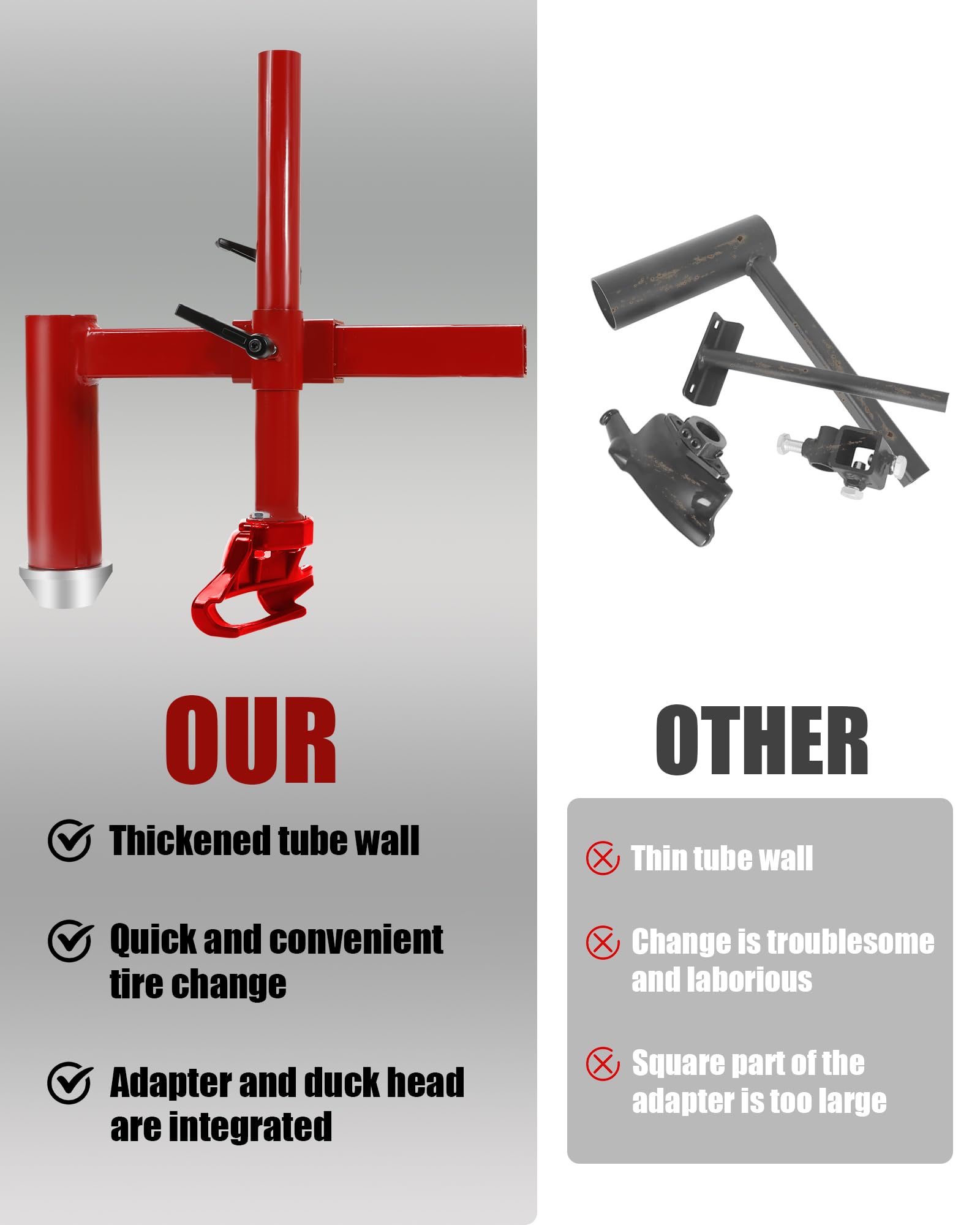 EXODIOS accessories laid out showing upgraded fittings and reduced friction
