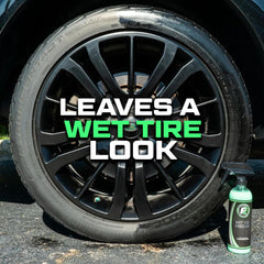 ExoForma spray nozzle in action delivering even tire coverage