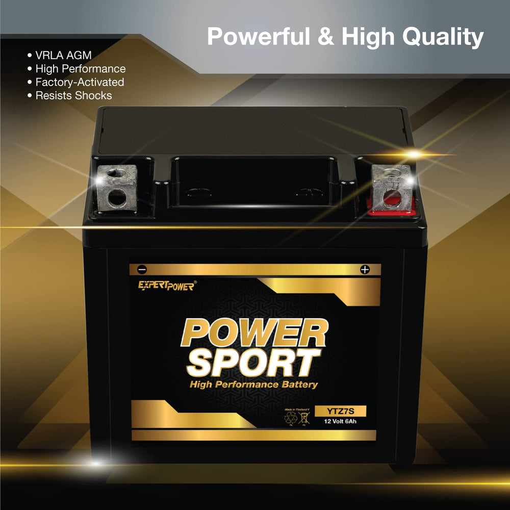 ExpertPower battery label close-up highlighting model and performance specifications