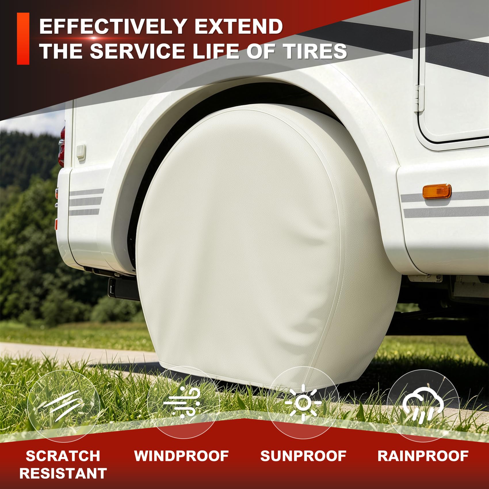 Explore Land elastic cord with auto-lock securing cover tightly against wind