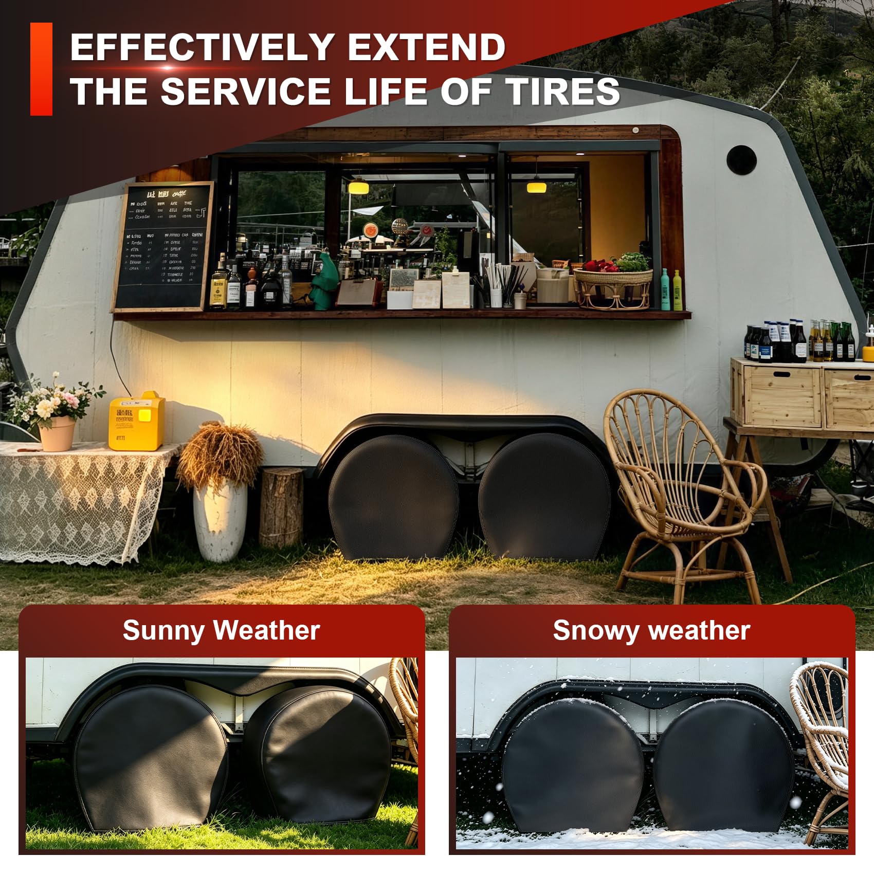 Explore Land mounted on vehicle spare tire demonstrating ready-to-use protection