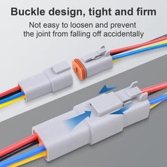 Exqutoo snap-on connector halves engaged showing reliable locking under vibration