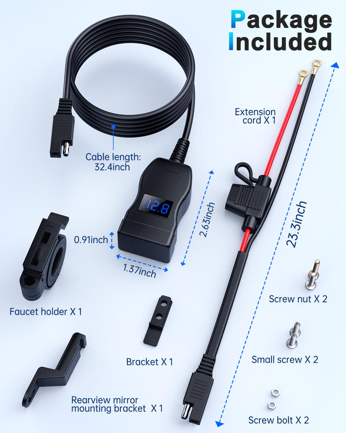 EXTRACTME on motorcycle during ride powering GPS and phone for uninterrupted navigation