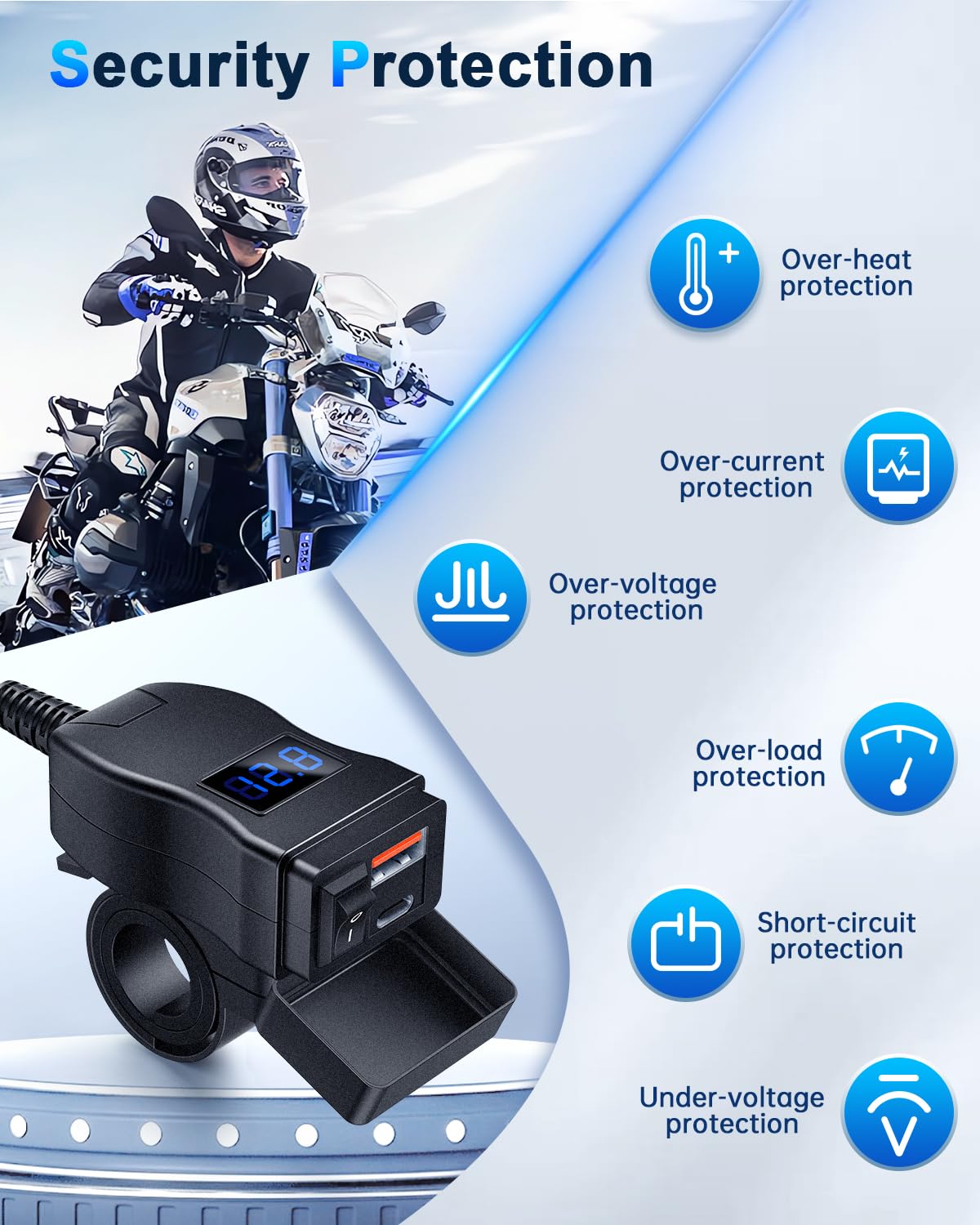 EXTRACTME SAE connector with inline 10A fuse for safe, easy installation