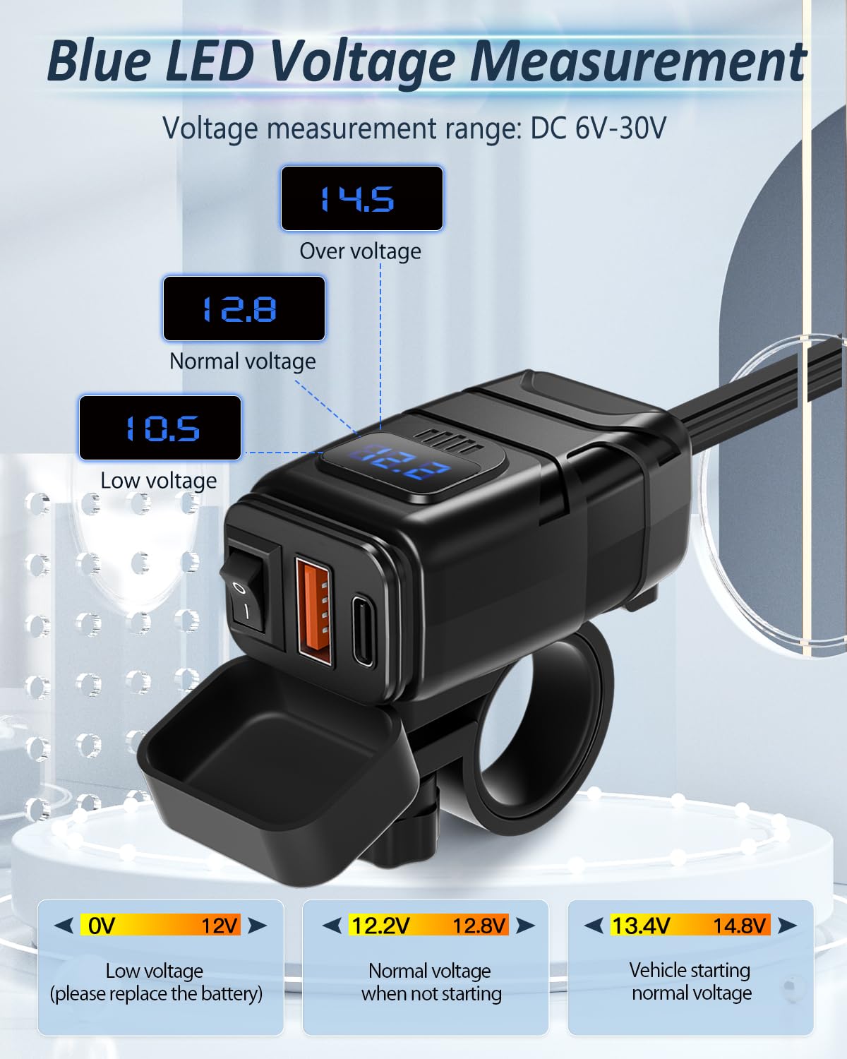 EXTRACTME SAE connector and ring-terminal harness with 10A fuse, easy installation