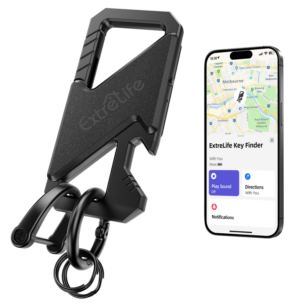 ExtreLife front packaging showing tracker and benefit of easy setup