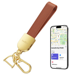 ExtreLife front view leather keychain showing sleek design and easy attachment benefit