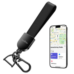 ExtreLife leather keychain front view showing sleek design and everyday protection
