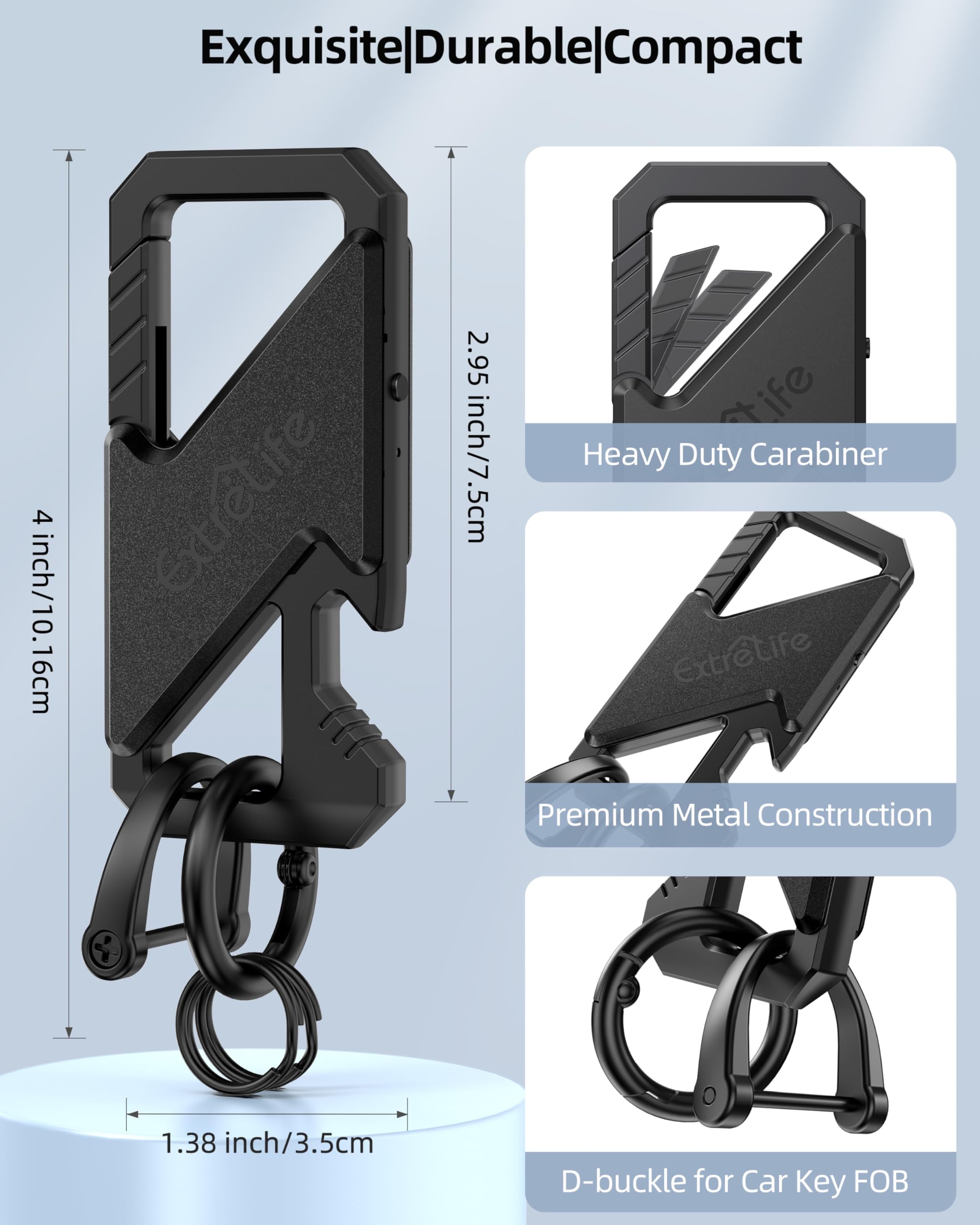 ExtreLife beside house keys showing compact size and low bulk