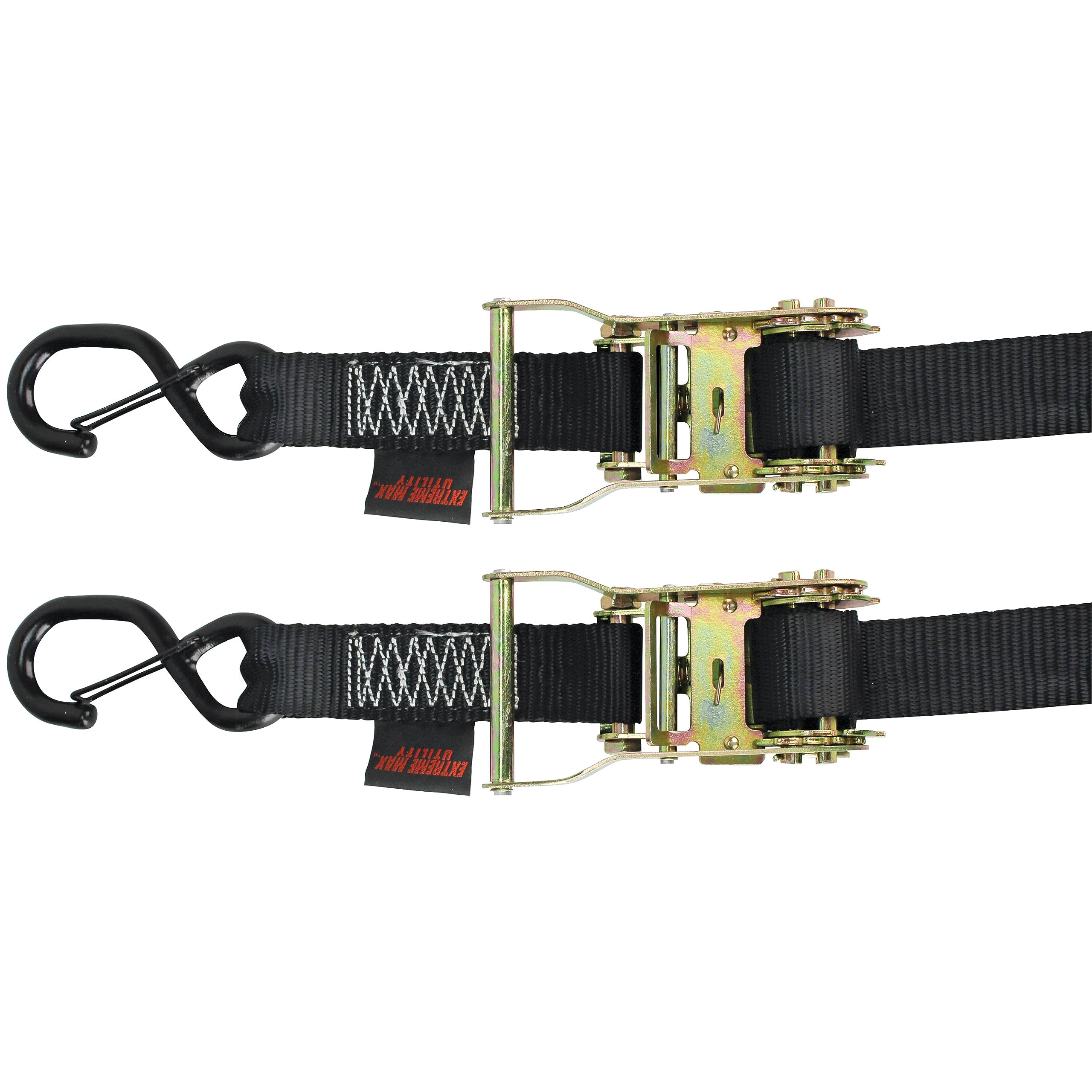 Extreme Max ratchet detail on tie-down showing heavy-duty control benefit
