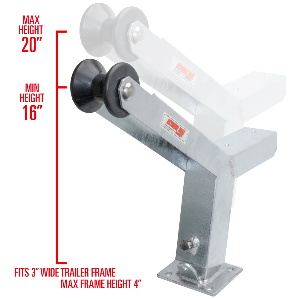 Extreme Max scale comparison with tape measure showing height range benefit