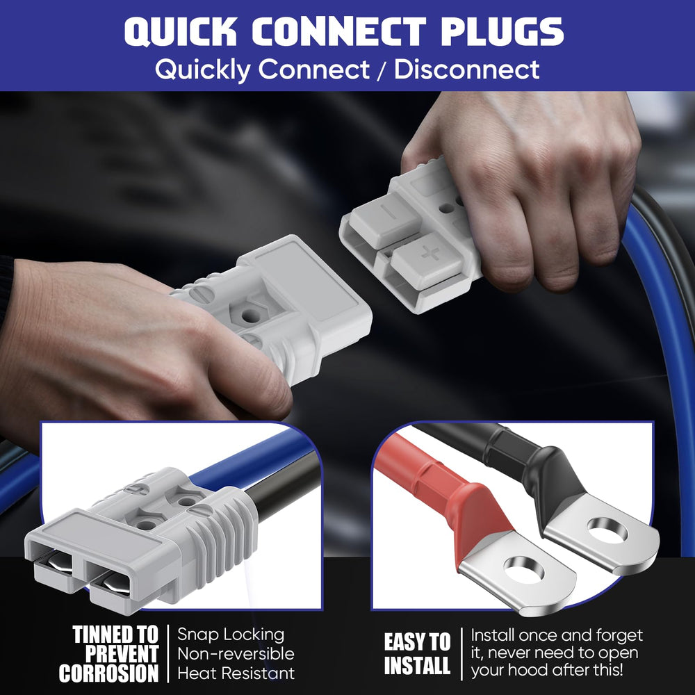 ExtreSpo quick-connect plug detail for fast hood-free connections