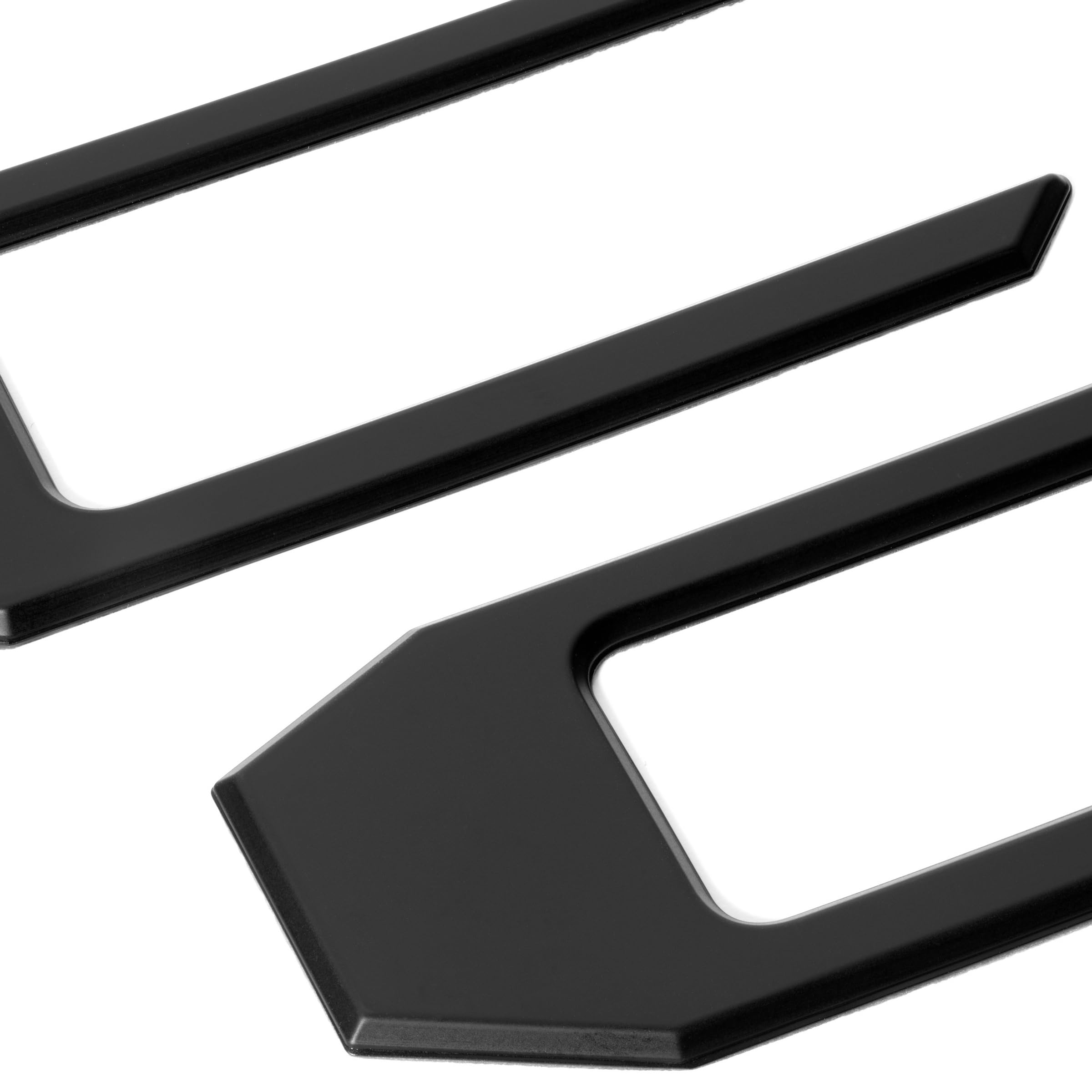 EyeCatcher close-up of satin black texture and raised plastic finish demonstrating durable look
