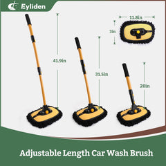 Eyliden close-up of soft chenille microfiber head protecting paint