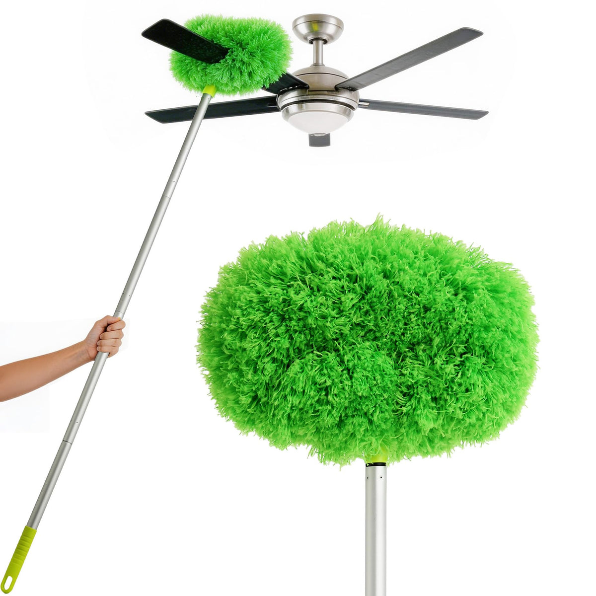 Eyliden front view of the full ceiling fan duster showing compact design and reach