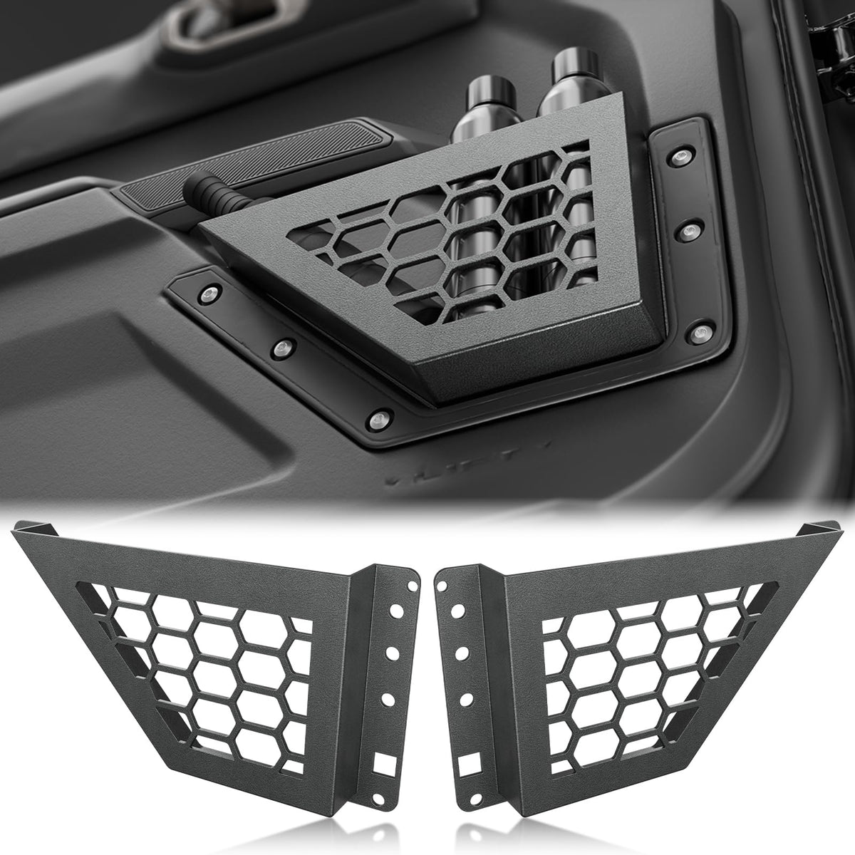 EYOUHZ front view showing storage pocket on Bronco door, adds organized space