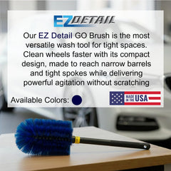 EZ Detail Go Brush bristle close-up highlighting chemical-resistant filaments