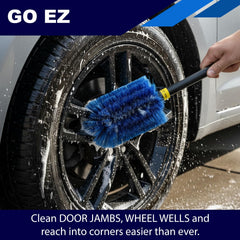EZ Detail Go Brush scrubbing brake caliper to remove brake dust