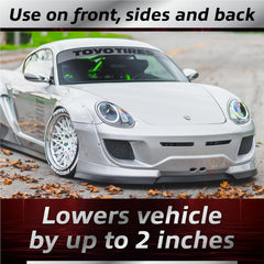 EZ Lip installed on a sedan front bumper showing lowered sporty appearance