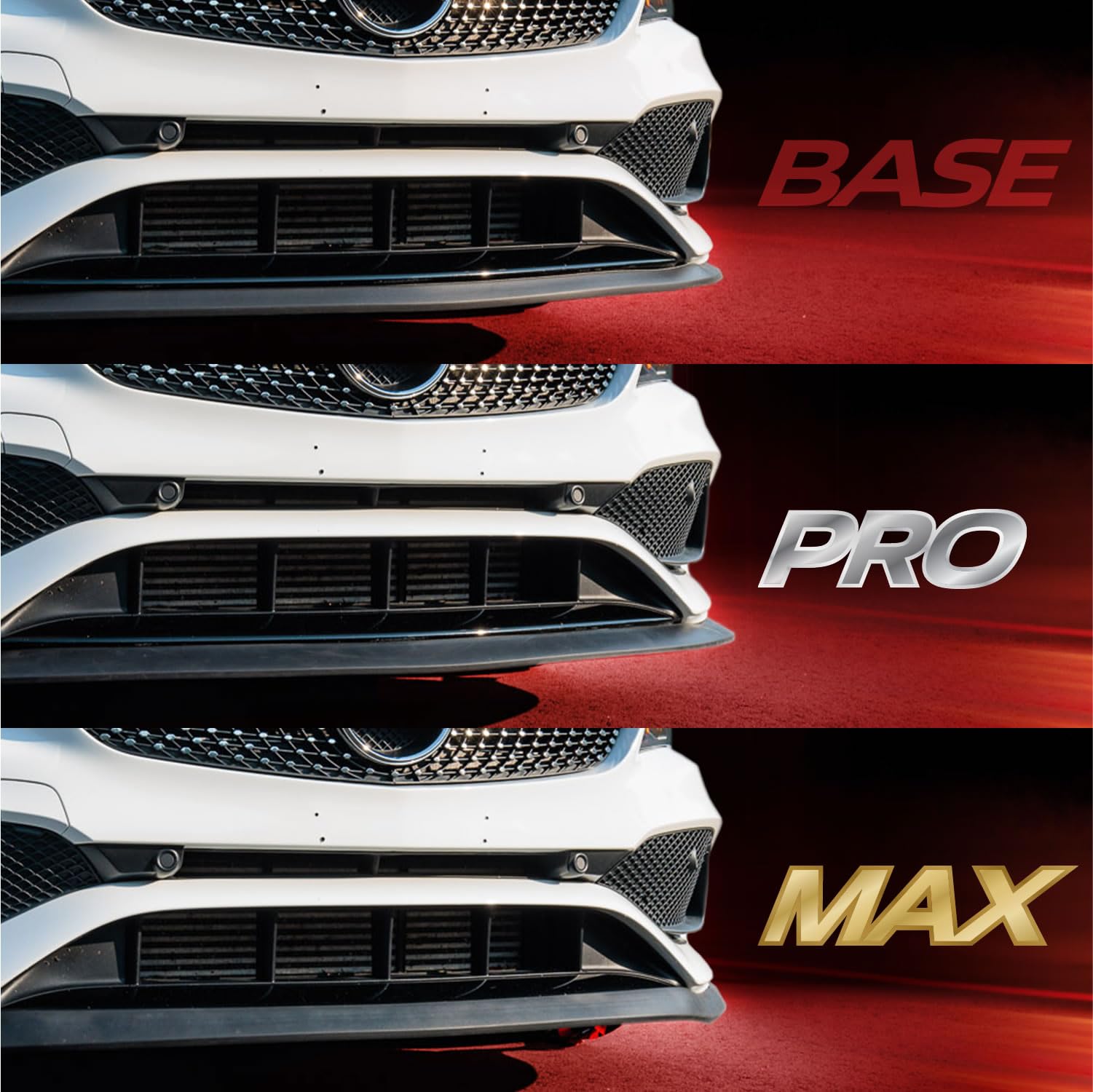 EZ Lip trimmed installation on bumper illustrating customizable fit and neat edge