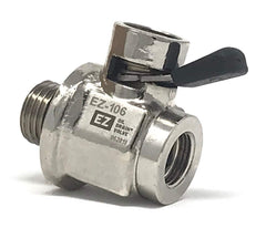 EZ Oil Drain Valve close-up of brass body and O-ring, highlights corrosion resistance