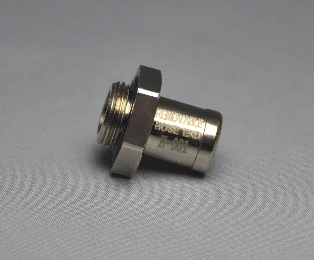 EZ Oil Drain Valve with removable hose end attached directing oil cleanly