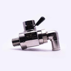 EZ Oil Drain Valve installed under vehicle directing oil to catch pan for cleaner work