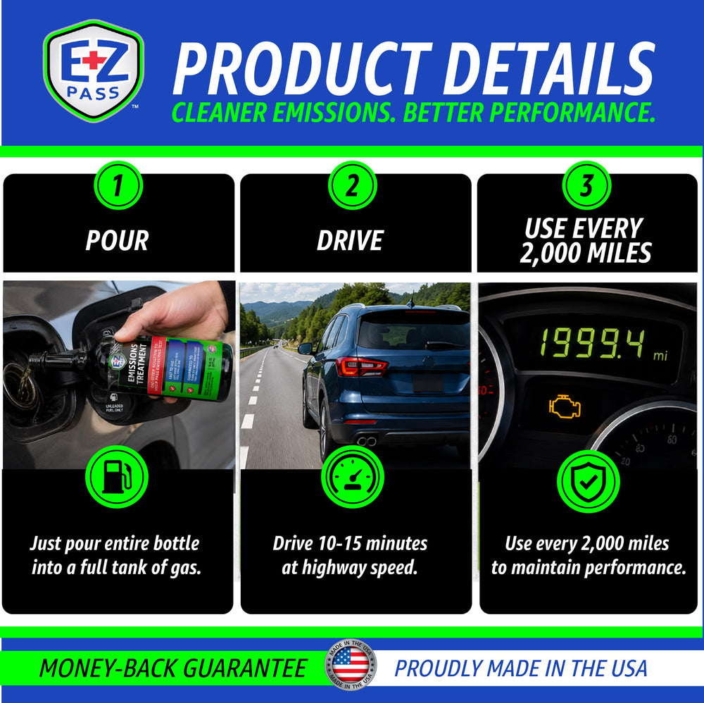 EZ PASS used while driving on highway portraying improved emissions performance