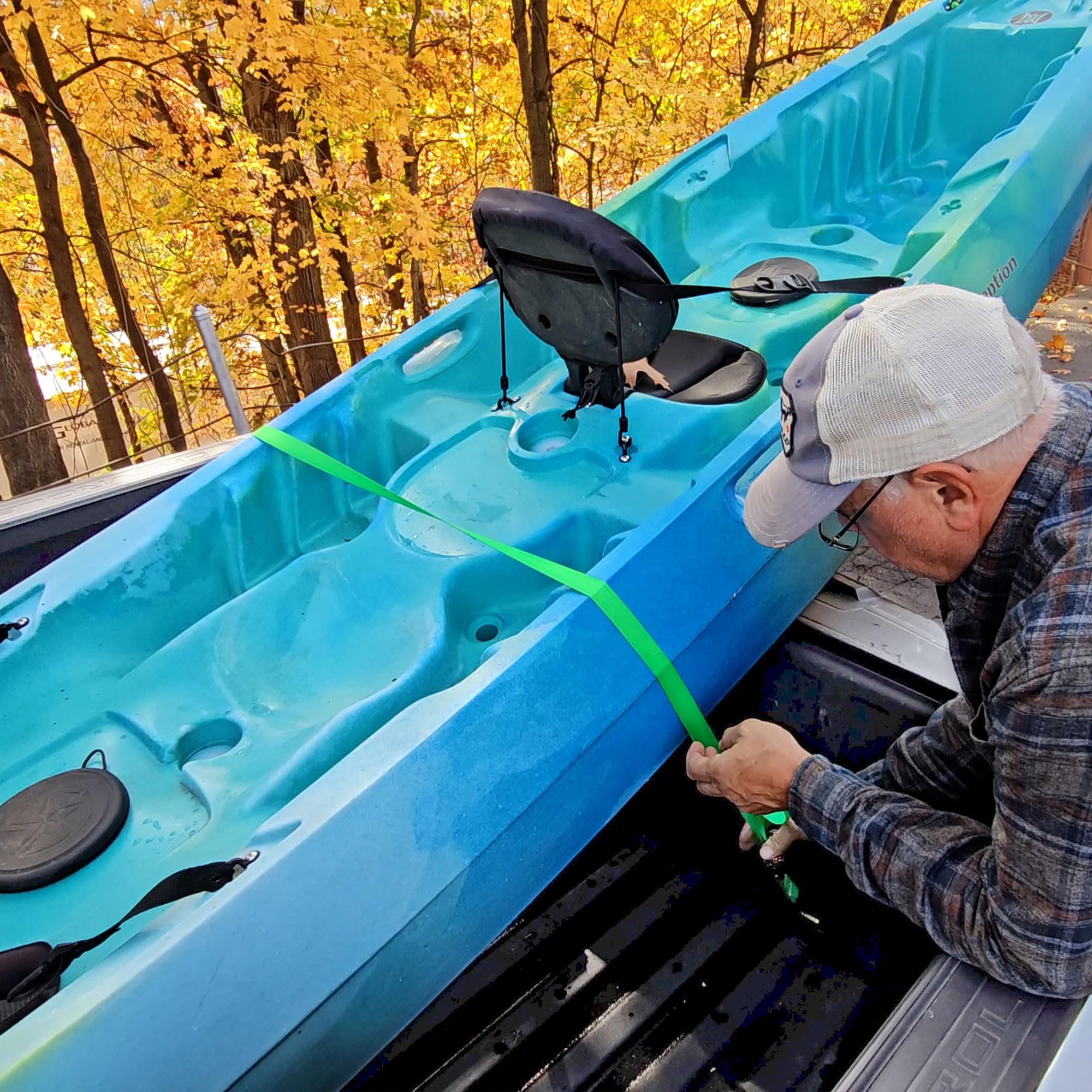 EZ4X4 anchor in use with straps securing cargo showing stability benefit