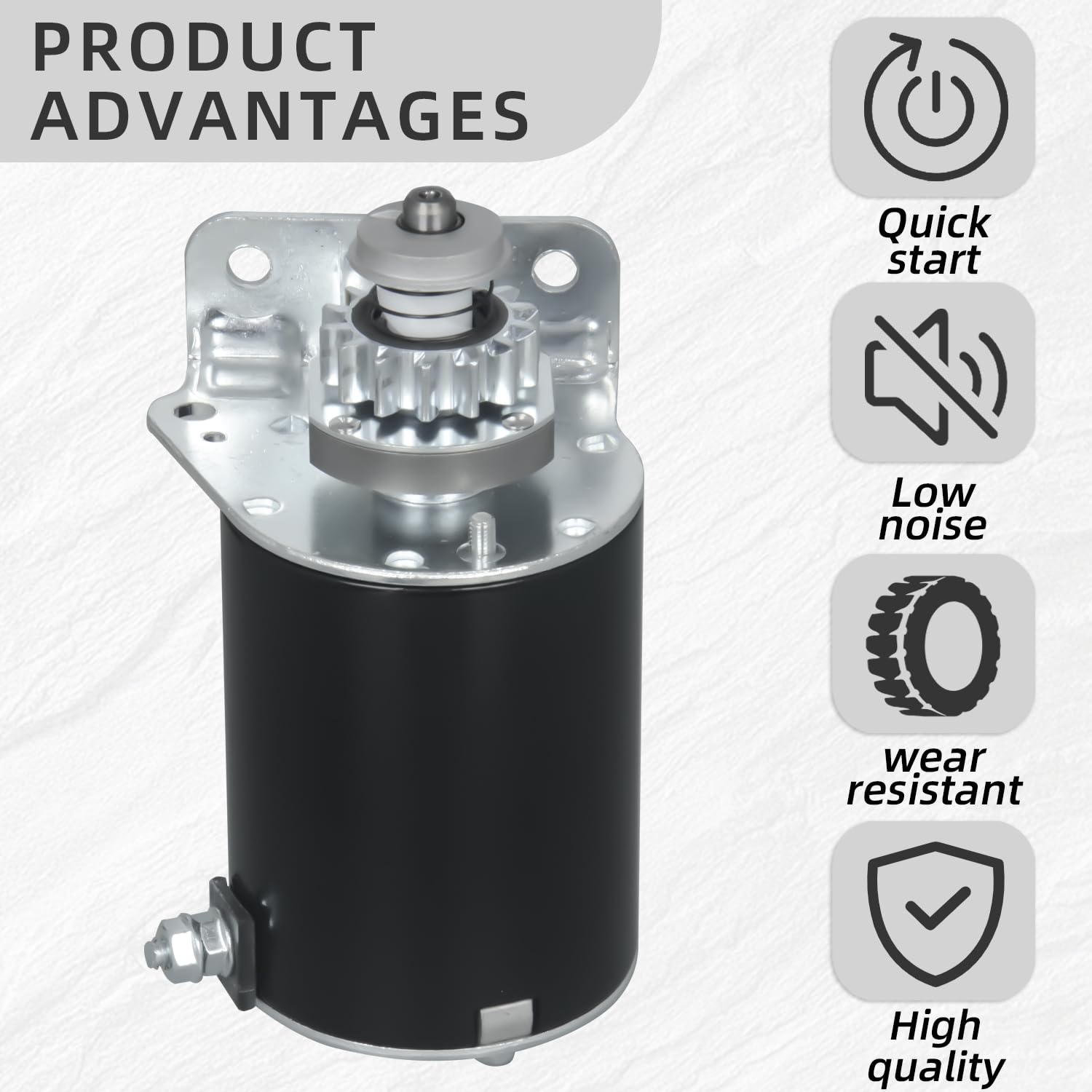 EZAPEX starter drive gear detail showing durable teeth for strong engagement