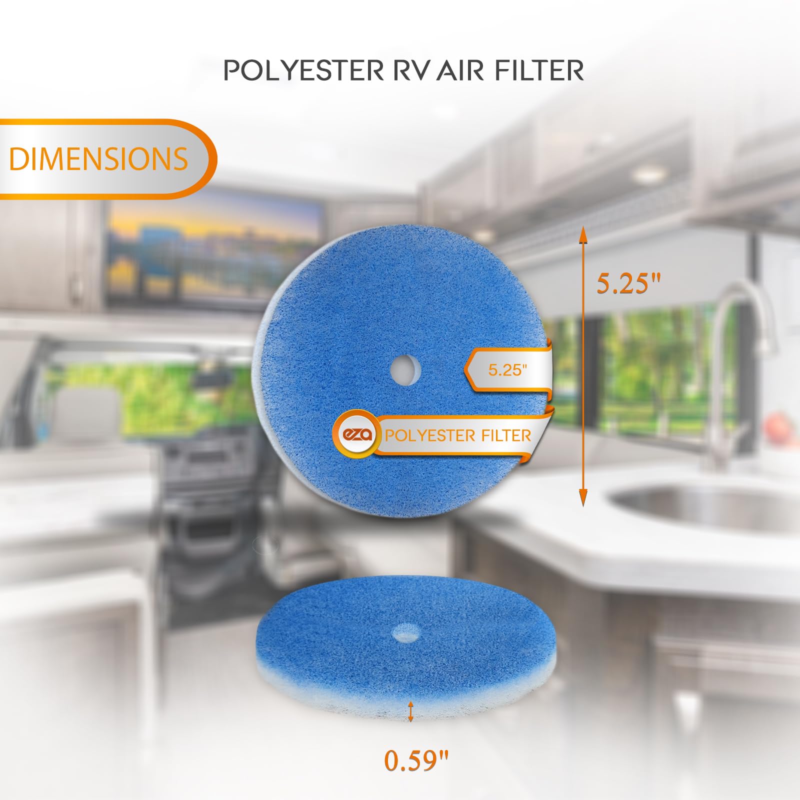 ezatrading filter installed in RV vent demonstrating neat fit and reduced dust